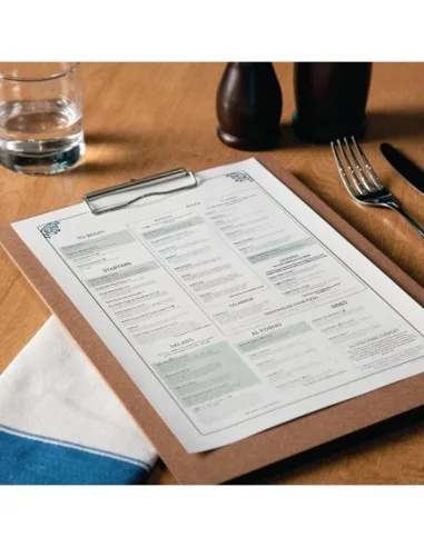 Plaque porte-menus en contreplaqué Olympia A4