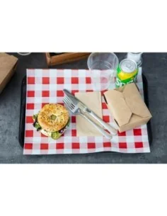 Papier ingraissable vichy rouge 310x380mm lot de 200 2