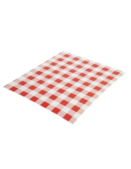 Papier ingraissable vichy rouge 310x380mm lot de 200