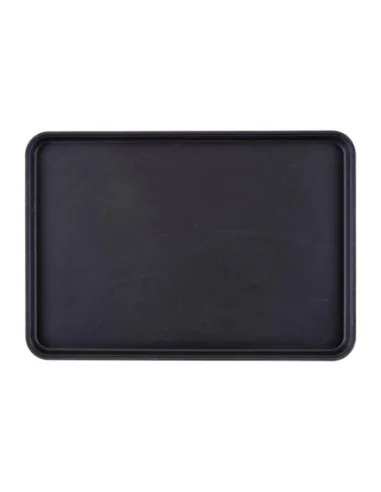 Plateau de service rectangulaire fibre de verre antidérapant Camtread Cambro noir 450x650mm (Lot de 6)