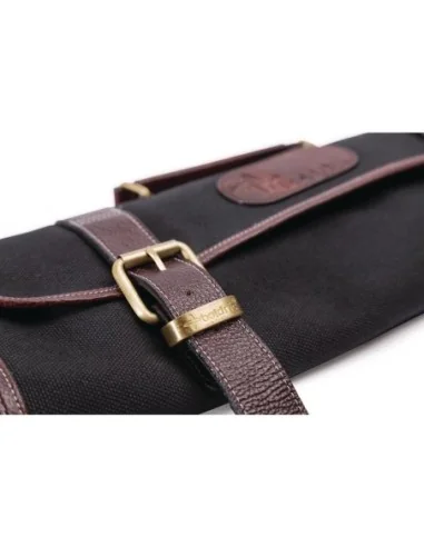 Trousse à couteaux en toile Boldric noire 9 emplacements