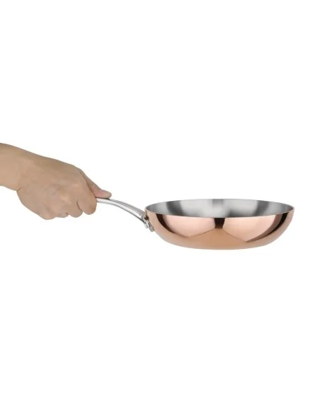 Poêle triple paroi cuivre induction Vogue 200mm