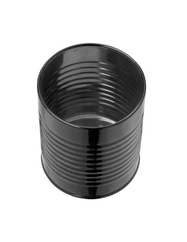 Récipient boîte de conserve en acier galvanisé Olympia noir