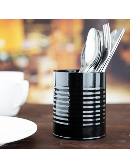 Récipient boîte de conserve en acier galvanisé Olympia noir