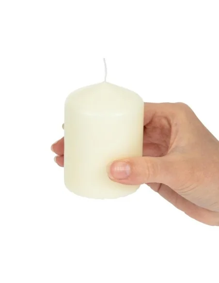 Bougies cylindriques ivoire Bolsius 80mm (lot de 12)