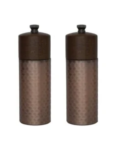 Set moulins à sel et poivre en bois et cuivre Olympia 150mm 