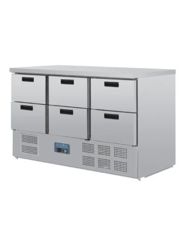Table réfrigérée 6 tiroirs Polar Série G