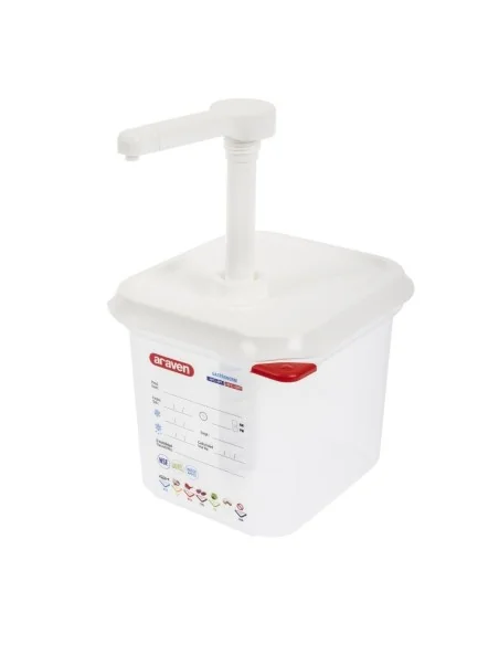 Distributeur de sauce Araven GN 1/6 transparent 2.6L