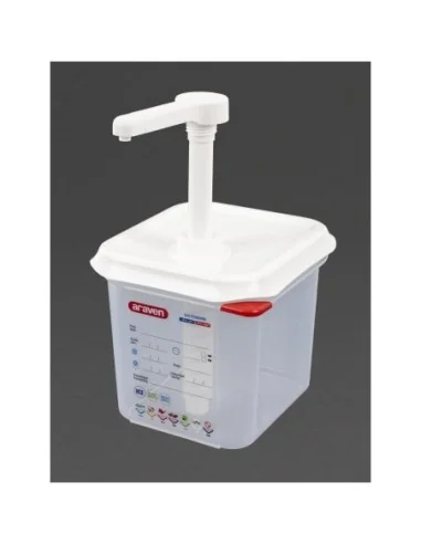 Distributeur de sauce Araven GN 1/6 transparent 2.6L