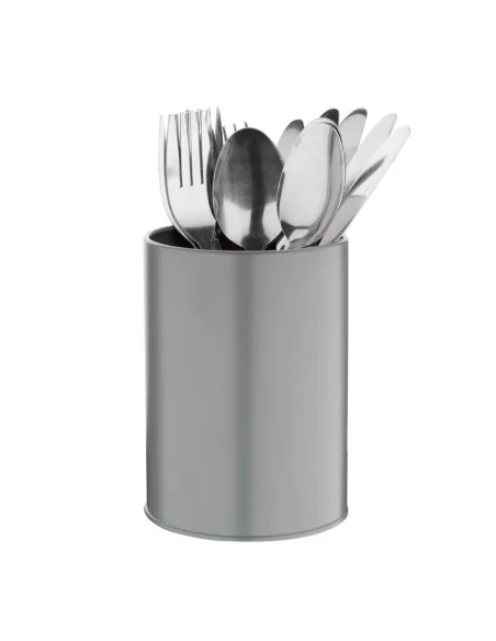 Récipient à couverts galvanisé gris Olympia