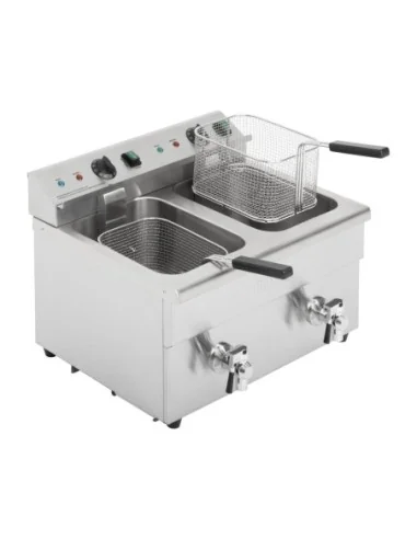 Friteuse induction double Buffalo 2 x 3 kW