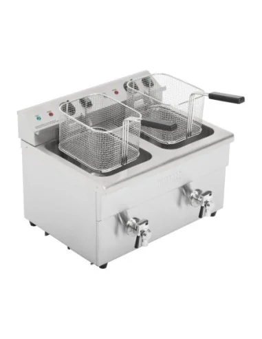 Friteuse induction double Buffalo 2 x 3 kW
