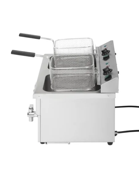 Friteuse induction double Buffalo 2 x 3 kW