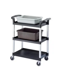 Chariot de service 3 niveaux noir Cambro 2