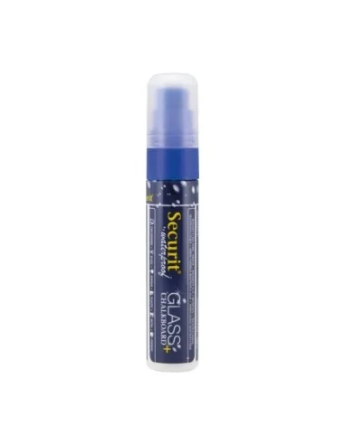 Marqueur craie waterproof Securit (verre+ ardoise) pointe 7-15mm bleu
