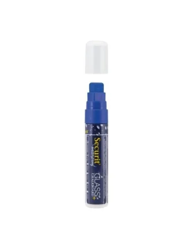 Marqueur craie waterproof Securit (verre+ ardoise) pointe 7-15mm bleu