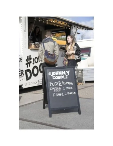 Petit panneau de trottoir Duplo Securit noir