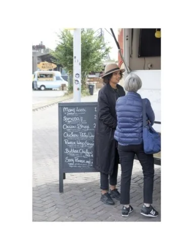 Grand panneau de trottoir Duplo Securit noir