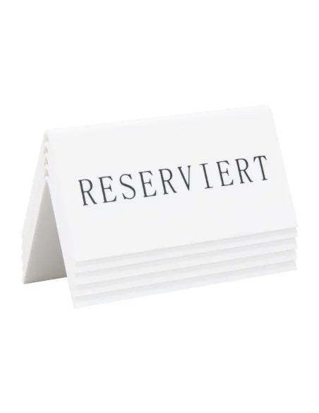 Chevalets table réservée Securit "Reserviert" (lot de 5)
