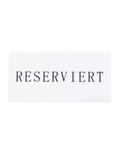 Chevalets table réservée Securit "Reserviert" (lot de 5)