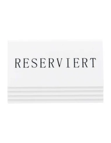 Chevalets table réservée Securit "Reserviert" (lot de 5)