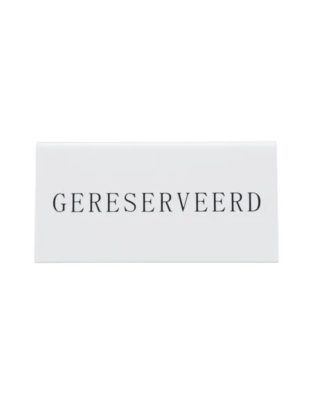 Chevalets table réservée Securit "Gereserveerd" (lot de 5)