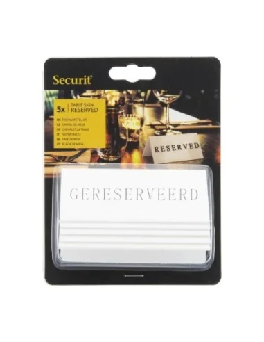 Chevalets table réservée Securit "Gereserveerd" (lot de 5)