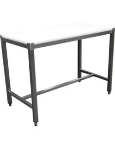 TABLE DE DECOUPE INOX CENTRALE DESSUS POLY NATUREL EP.25 MM