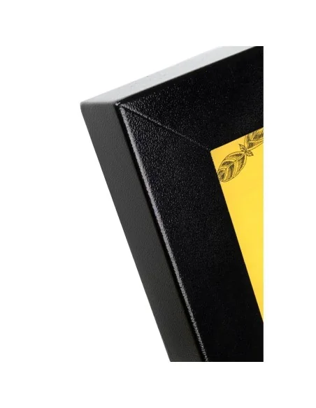 Porte-menu mural à LED blanches en acier noir Securit 8xA4