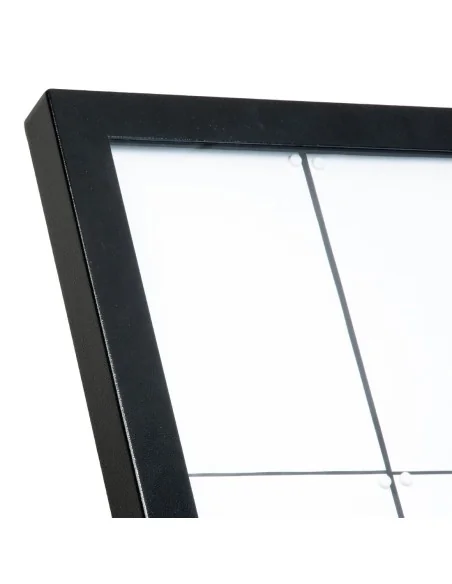 Porte-menu mural à LED blanches en acier noir Securit 8xA4