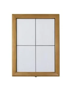 Porte-menu mural à LED blanches en teck Securit 4xA4 