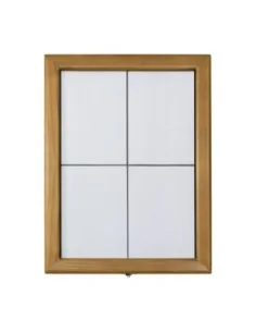 Porte-menu mural à LED blanches en teck Securit 4xA4  2