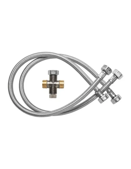 FLEXIBLE INOX PLASTIFIE POUR DOUCHETTE 1/2F-1/2-F