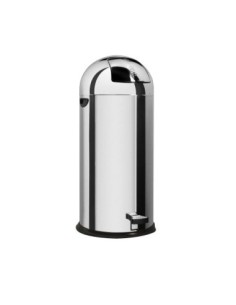 POUBELLE OBUS INOX AVEC PEDALE PANIER INTERIEUR EN ACIER...