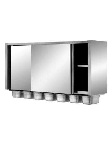 ARMOIRE SUSPENDUE INOX 304 POUR 7 DISTRIBUTEURS...