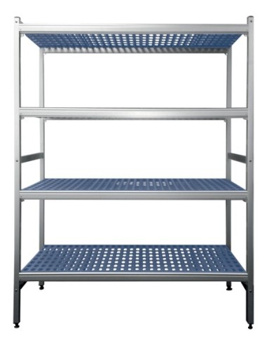 RAYONNAGE ALUMINIUM ECO 4 NIVEAUX. CLAYETTES...