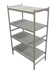 RAYONNAGE D'ANGLE ALU 1784X577 H.1700 4 NIV. POLY  L (en...