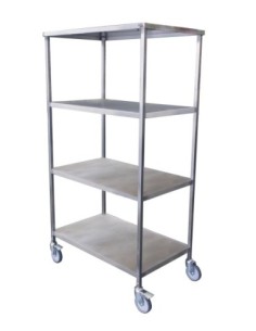 ETAGERE PLEINE INOX 304 4 NIVEAUX SPECIAL PAD SUR 4...