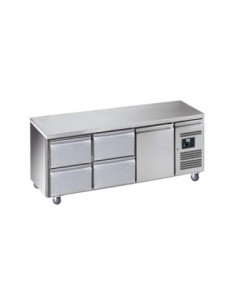DESSERTE REFRIGEREE INOX CENTRALE -2/+8°C  2 X 2...