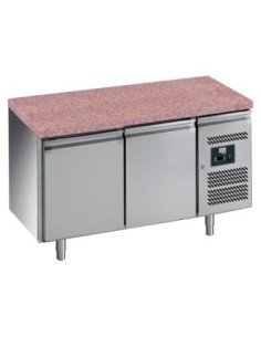 DESSERTE REFRIGEREE INOX CENTRALE -2/+8°C  DESSUS GRANIT....