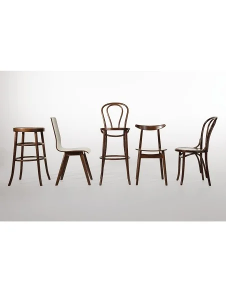Chaises Fameg Cowhorn noyer naturel (lot de 2)