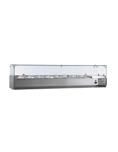 VITRINE A INGREDIENTS INOX. +2/+8°C. GAZ R600A...