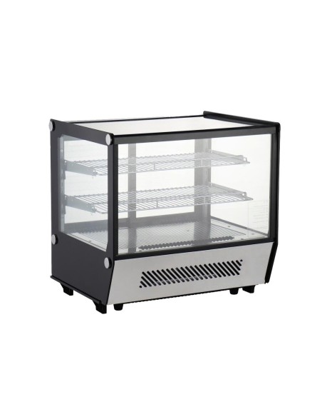 VITRINE DE PRESENTATION REFRIGEREE 160 LITRES.  0/+12°C.VITRE AVANT DROITE. ECLAIRAGE LED Tension : 230V Mono - Puissance (en kW