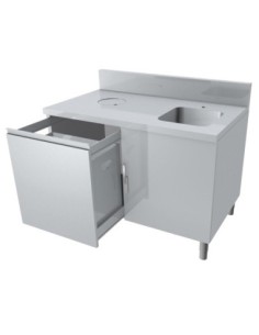 MEUBLE COMBINE LM / POUBELLE + DOSSERET 150X50MM 1 PORTE...