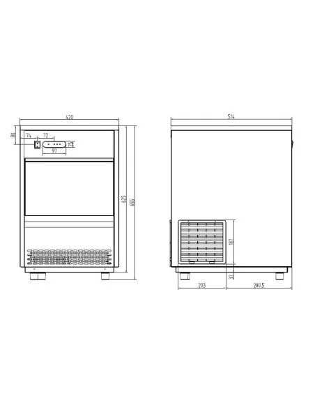 MACHINE À GLAÇONS 26KG/24H
VDB-26
