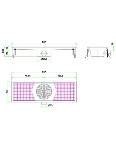 300 CANIVEAU DE SOL 927