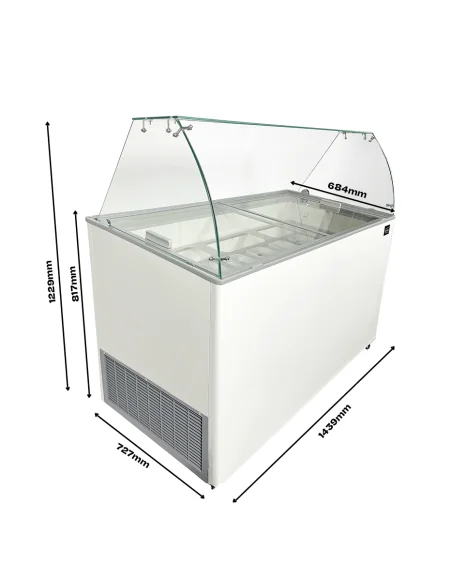 VITRINE À CREME GLACÉE TENERIFE 10X5 LTR