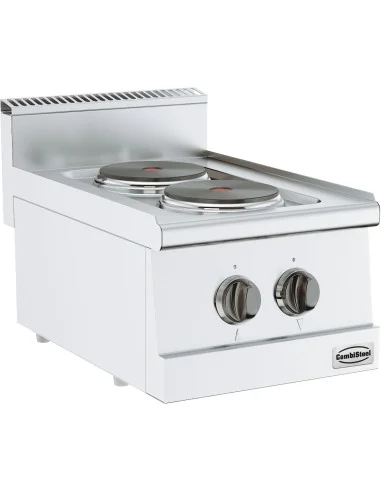 BASE 600 CUISINIÈRE AVEC PLAQUE ÉLECTRIQUE 2 PL.