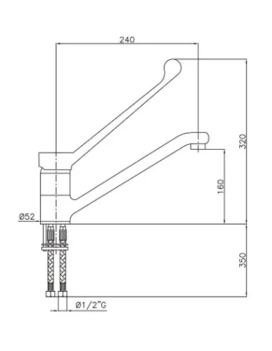 ROBINET AVEC COMMANDE DE COUDE