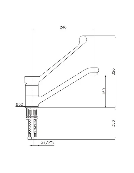 ROBINET AVEC COMMANDE DE COUDE